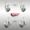 Service Caster 3 Inch 316SS Gray Polyurethane Swivel 3/8 Inch Threaded Stem Caster Brake, 2PK SCC-SS316TS20S314-PPUB-381615-2-TLB2 - alternate 4